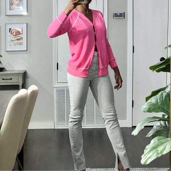 St.john pink wool cardigan blend sweater size large - Picture 7 of 13